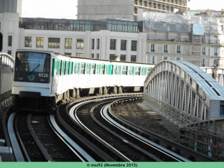 Arrivée du MP73 n°6526 à Sèvres-Lecourbe