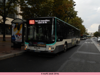 MAN Lion's City sur le 238 avec girouette à diodes blanches